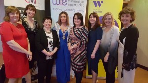 Helen McCrarren Keynote Speaker, Jean Kelly Secretary WIE, Dawn McLaughlin CMI, Mayor Cllr Eilsha McCallion, Patricia Greene, Chair WIE, Gabrielle Quinn, WIE, Charlene Griffiths WIE, Tracy Hegarty CMI